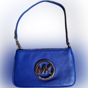 Michael Kors Wristlet, Royal Blue, 7.25”x 4.5”